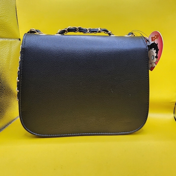 NWT Betty Boop Shoulder Bag 10x8 Crossbody Purse Polka Dot Magnetic Snap Vegan - Picture 6 of 12